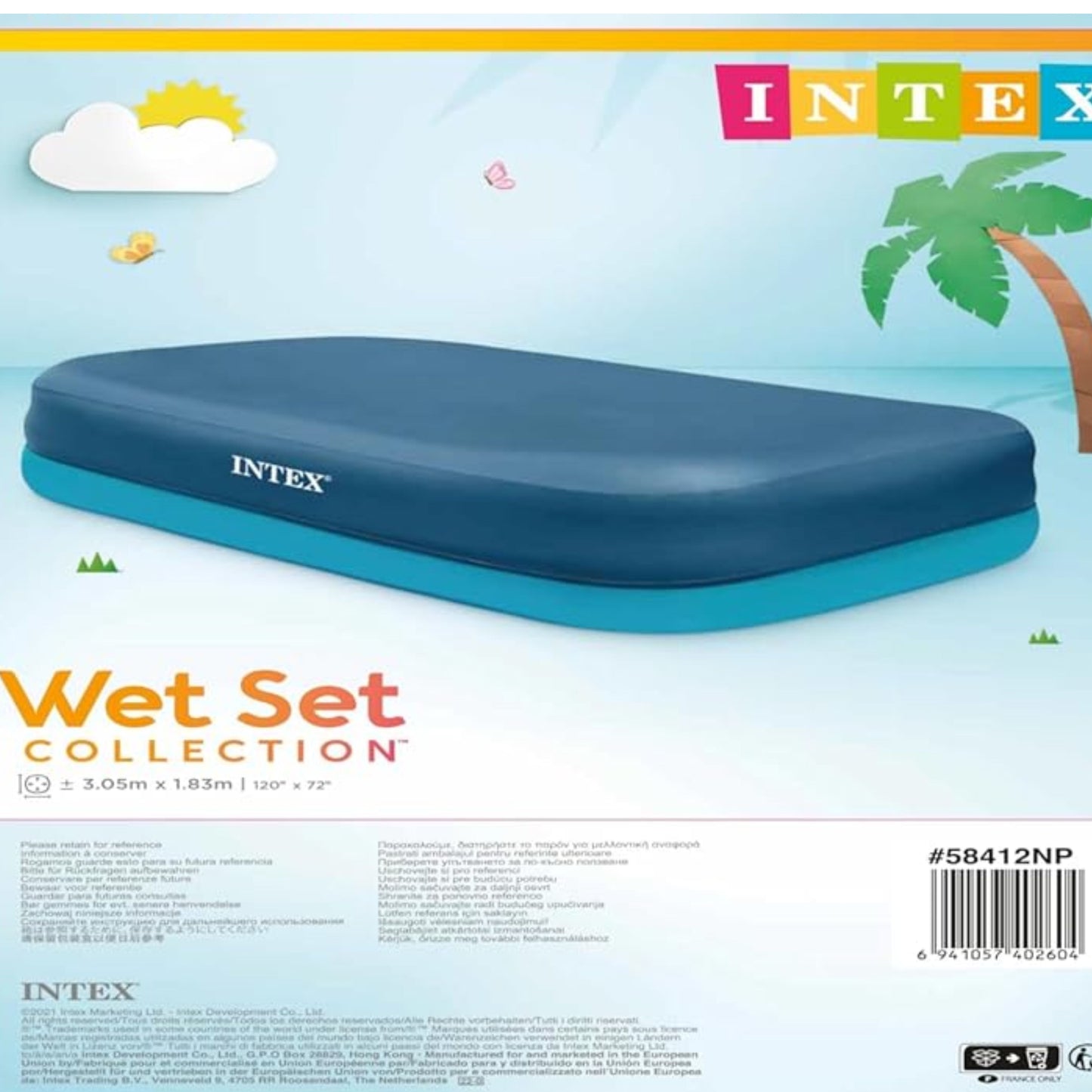 Intex  Rectangular Pool Cover 305 x 183 cm  NAVY BLUE colour