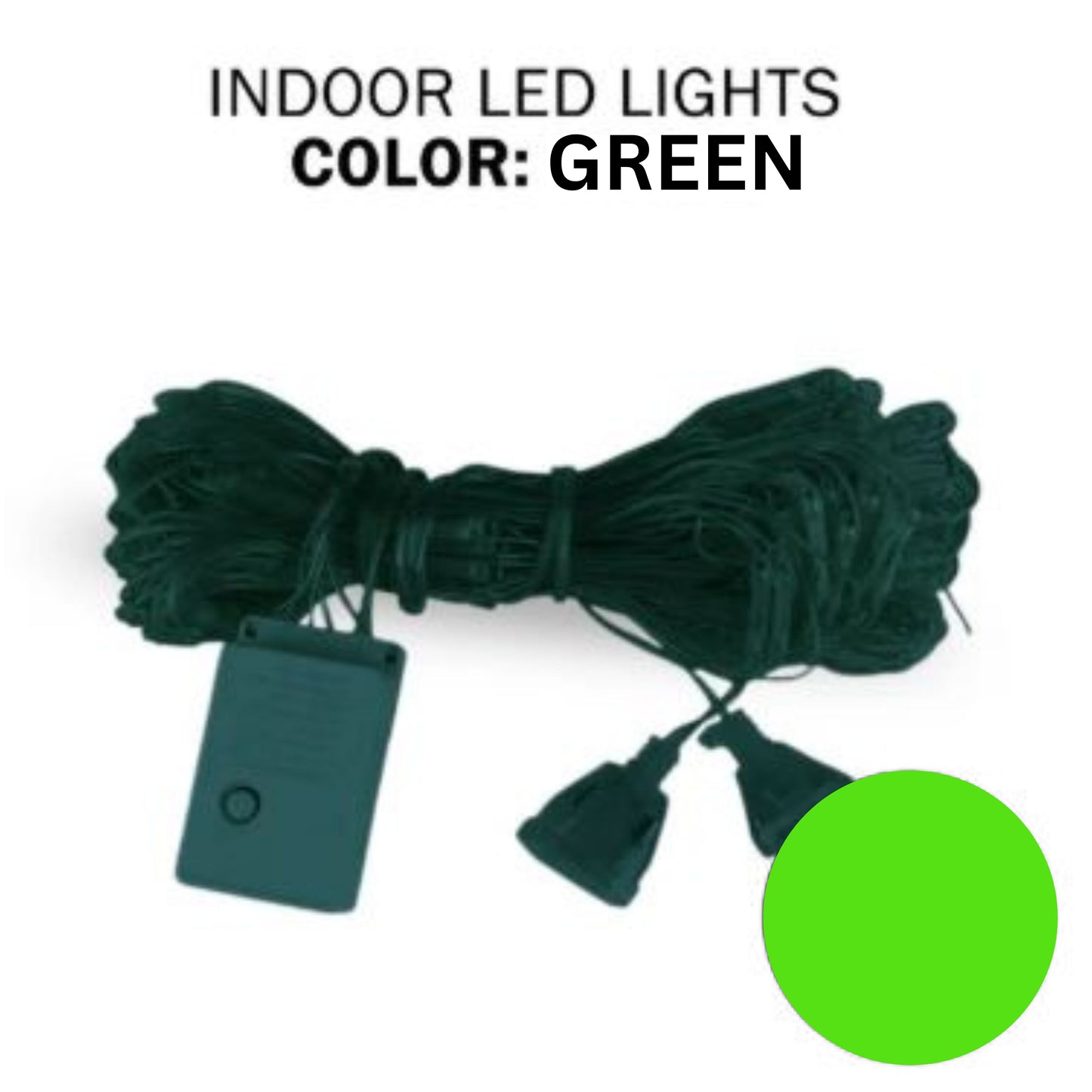 Led lights - Green wire 300 lamps