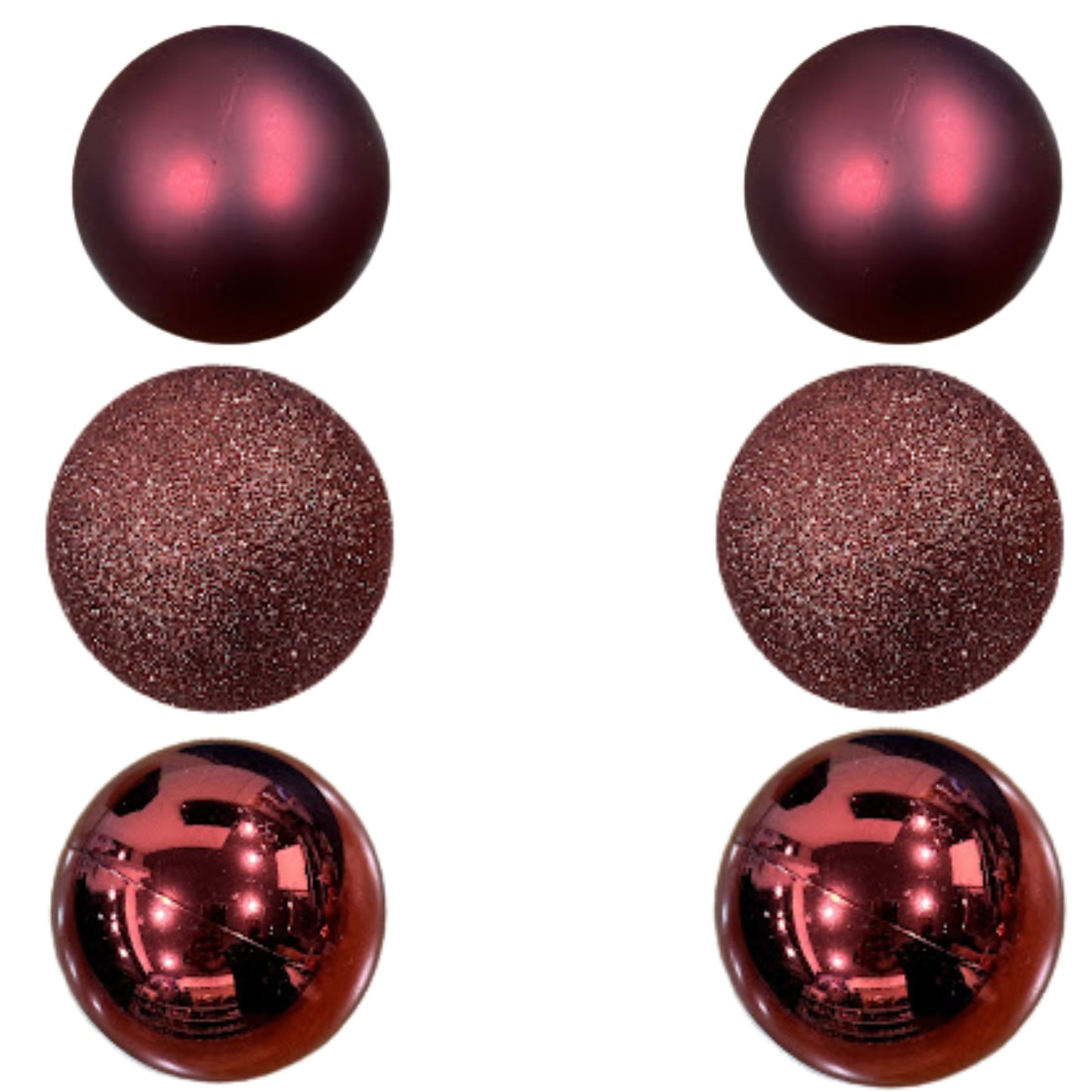 Baubles Mix Red- 10 cm