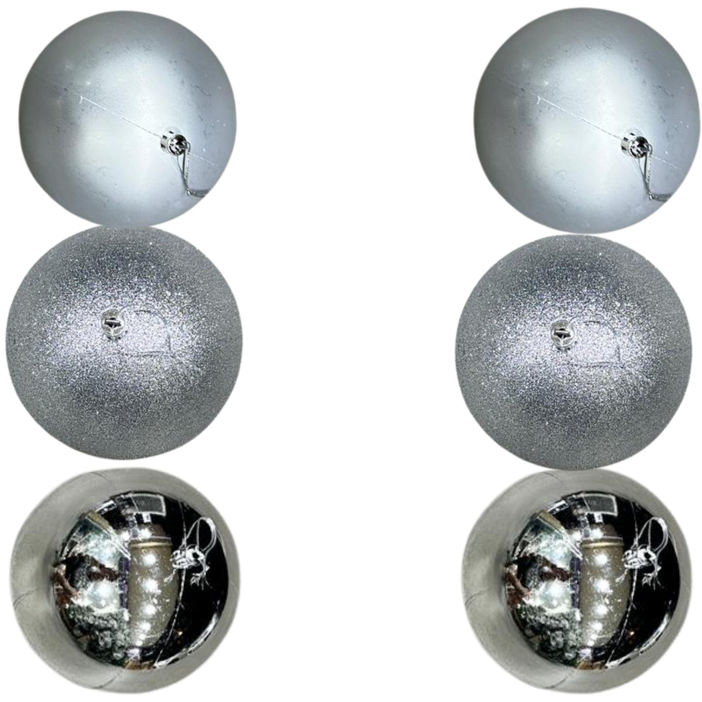 Baubles Mix Silver  - 8cm
