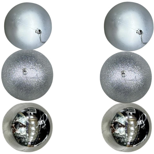 Baubles Mix Silver  - 12cm