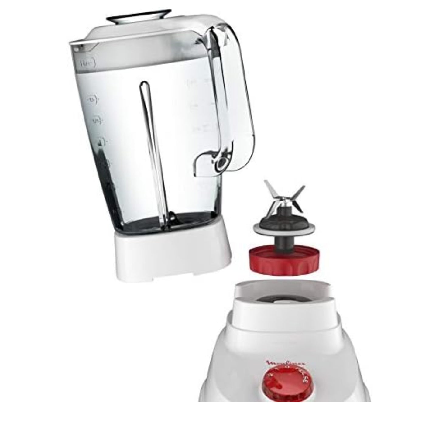 MOULINEX Blender | Super Blender 2 L Blender Smoothie Maker | Mixer |700 W | 2 Attachments | White/Black | 2 Years Warranty |