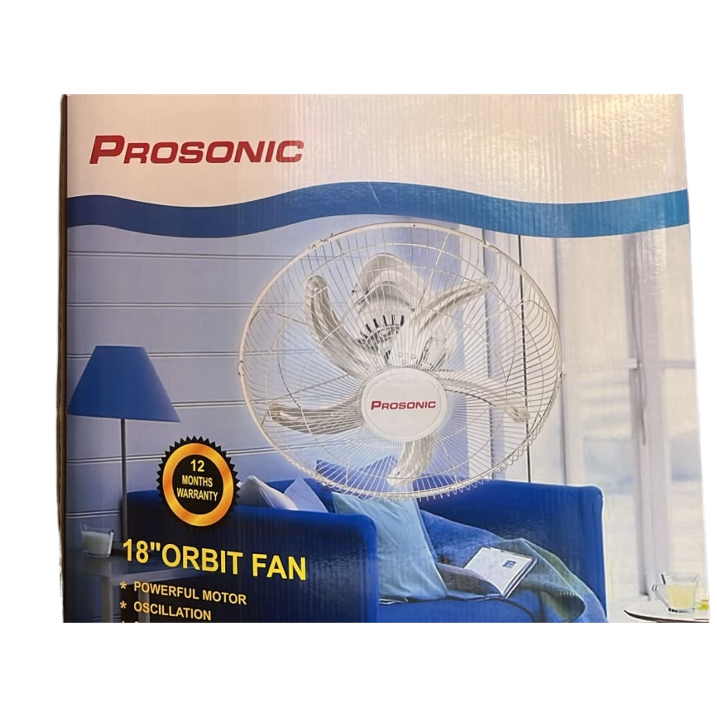 Prosonic Orbital  Ceiling Fan 18″ 60W