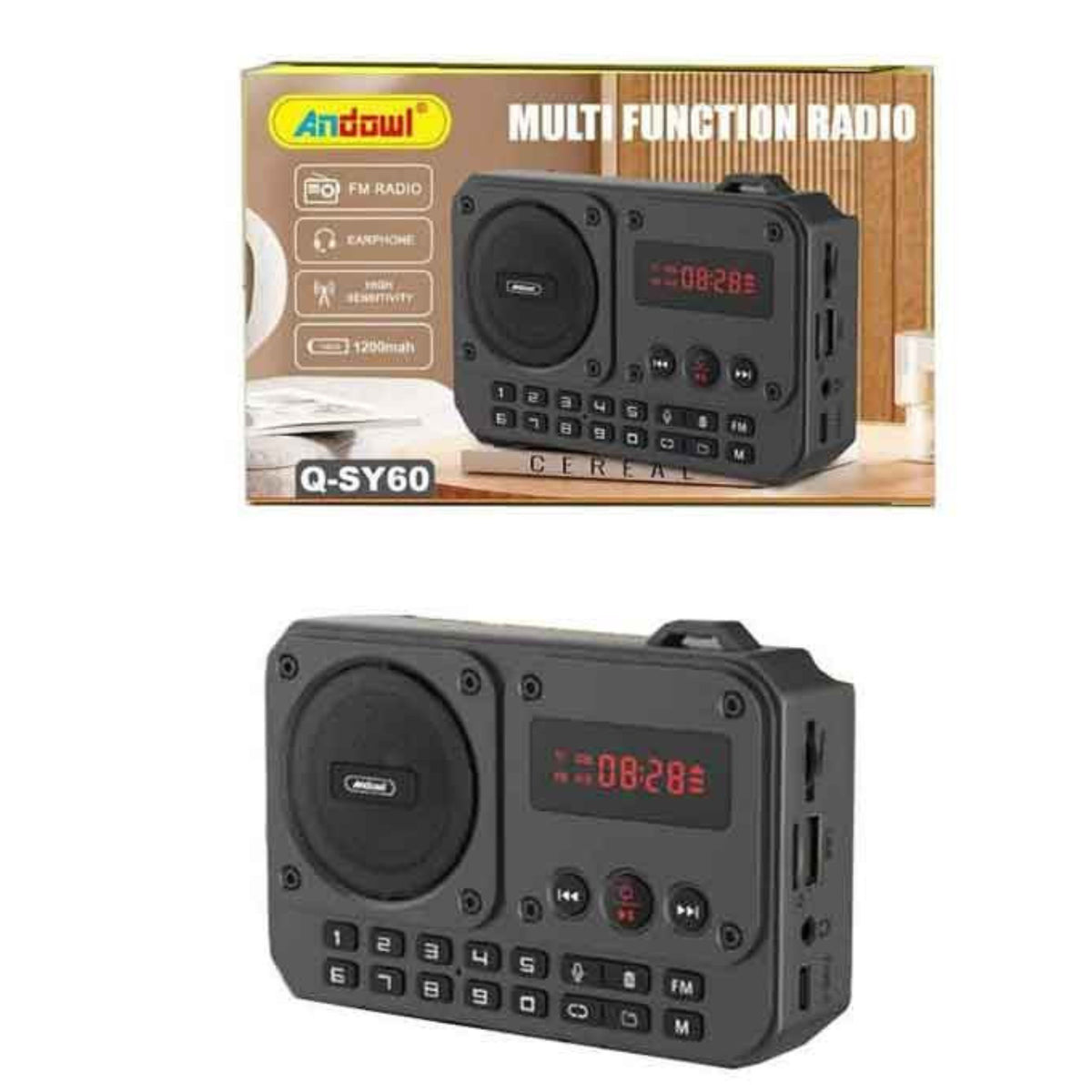 Andowl Q-SY60 Rechargeable Digital Radio – Multifunction Radio