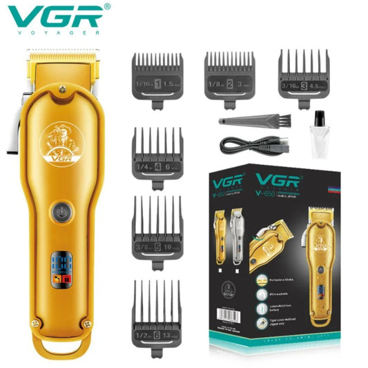 VGR Professional Hair Clipper – 2000mAh, 200-Minute Runtime, IPX6 Waterproof