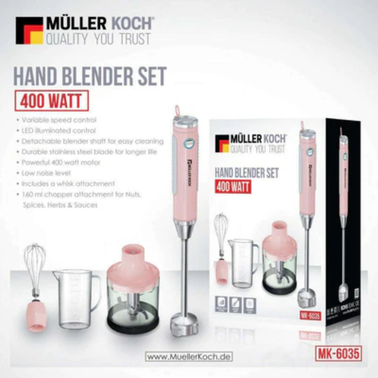 Muller Koch 4 in 1 Hand Blender 400 Watt