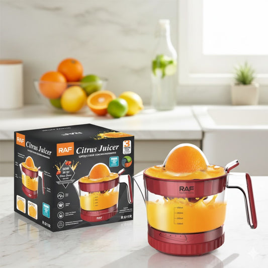 RAF R.611 Citrus Juicer 400ml Electric Orange Lemon Juicer Adjustable Pulp Size Easy Clean for Kitchen Daily Use
