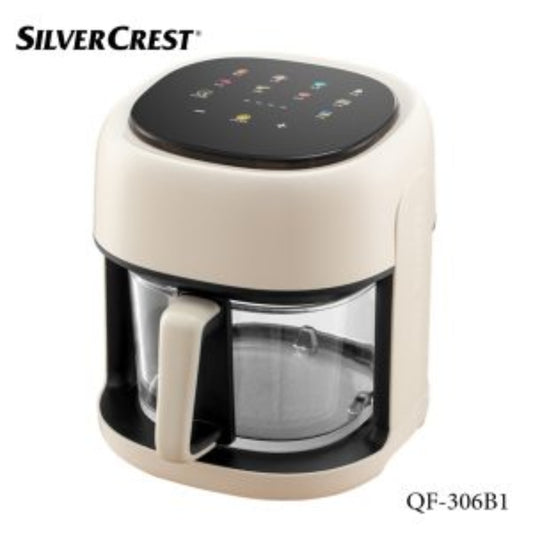 Silver Crest Digital Air Fryer with Glass  Basket for less toxicity  2400W 8.5L - White