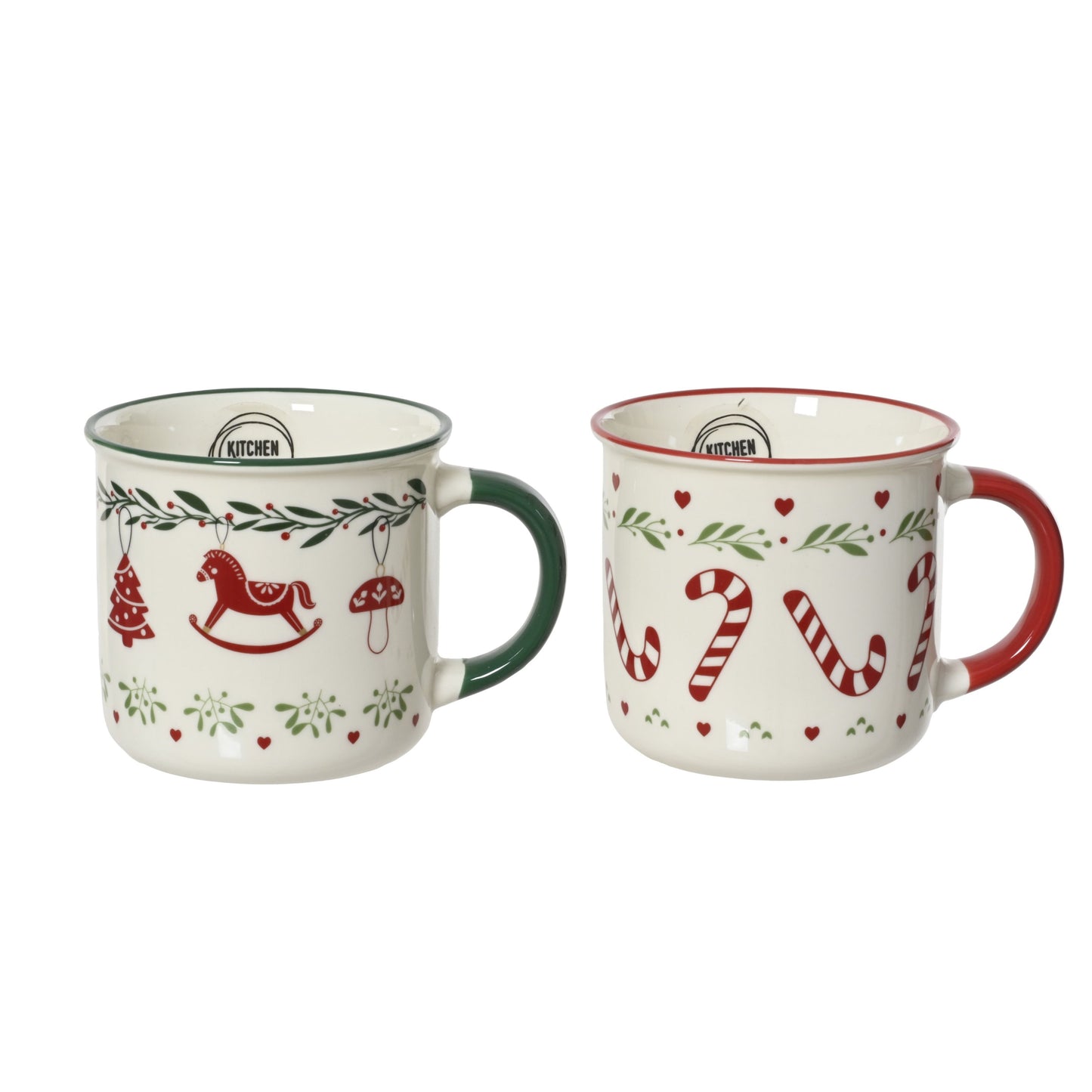 Mug porcelain cylinder decal color rim 10.4cm