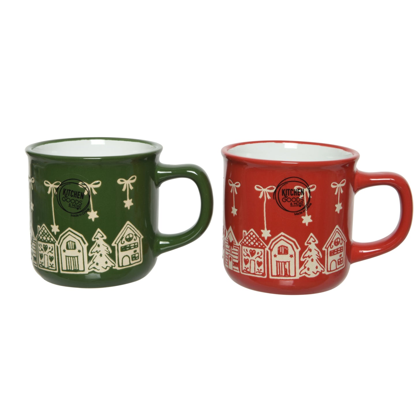 Mug stoneware imitation enamel mug shape silk screen printing 12.5cm