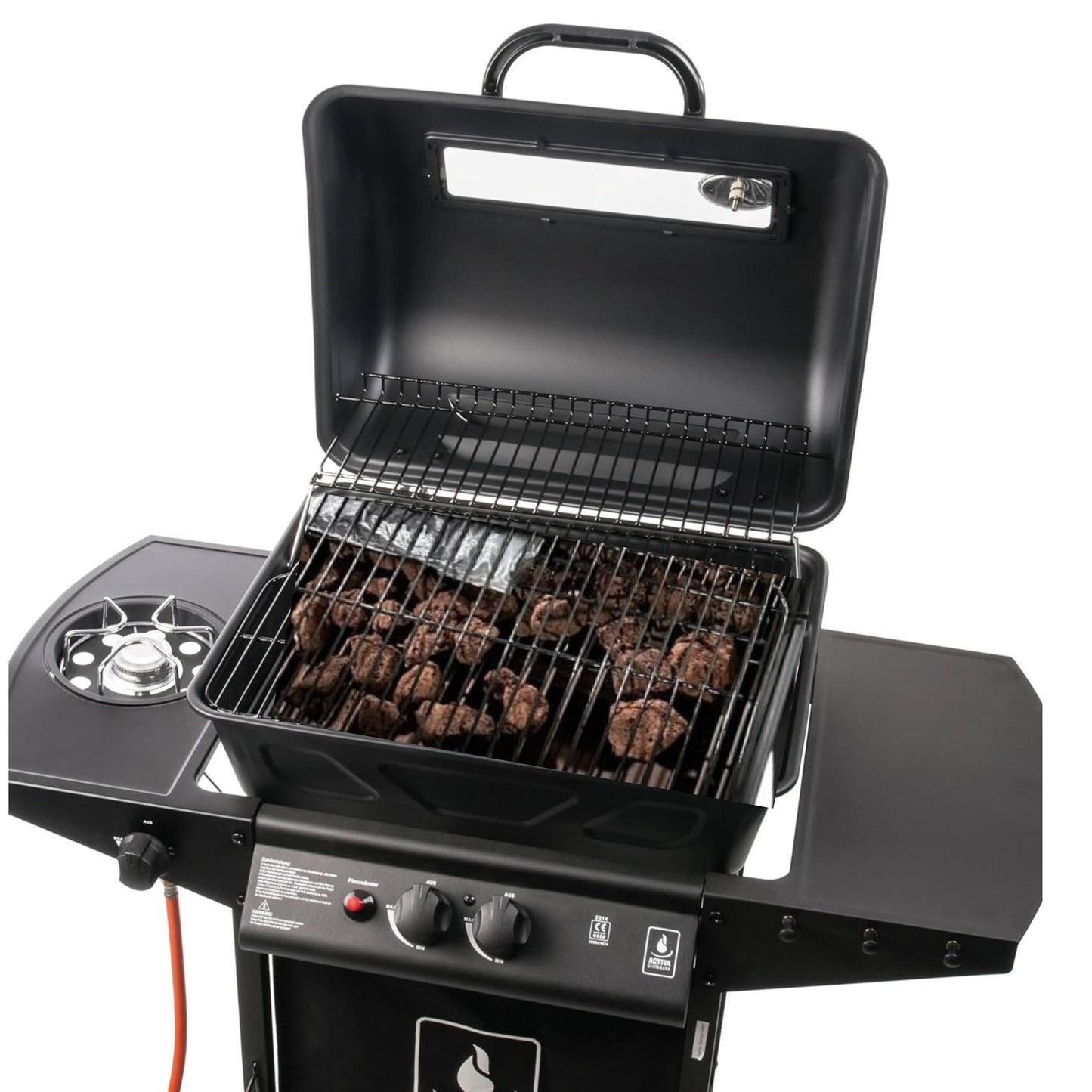 ACTIVA Lava stone gas and volcano stone  grill, black
