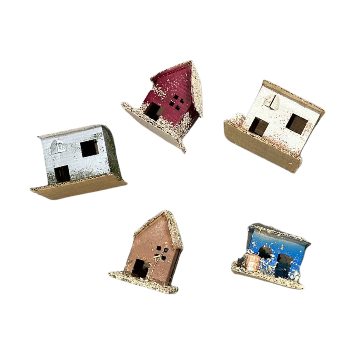 Christmas cardboard houses 16cm