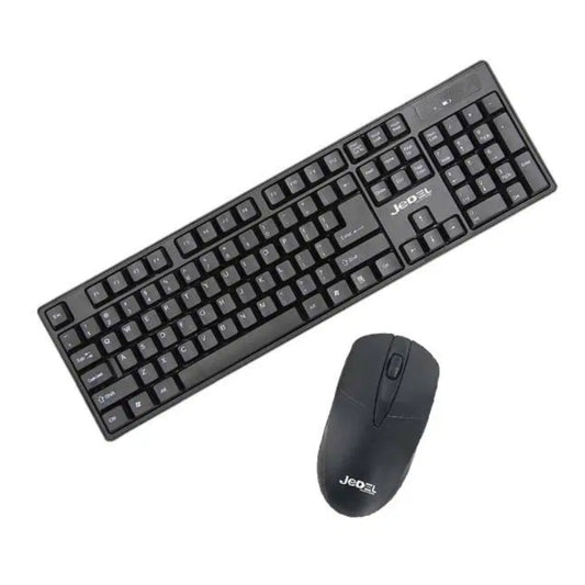 Jedel Wireless Combo, Mouse and keyboard  1000 DPI (Arabic)