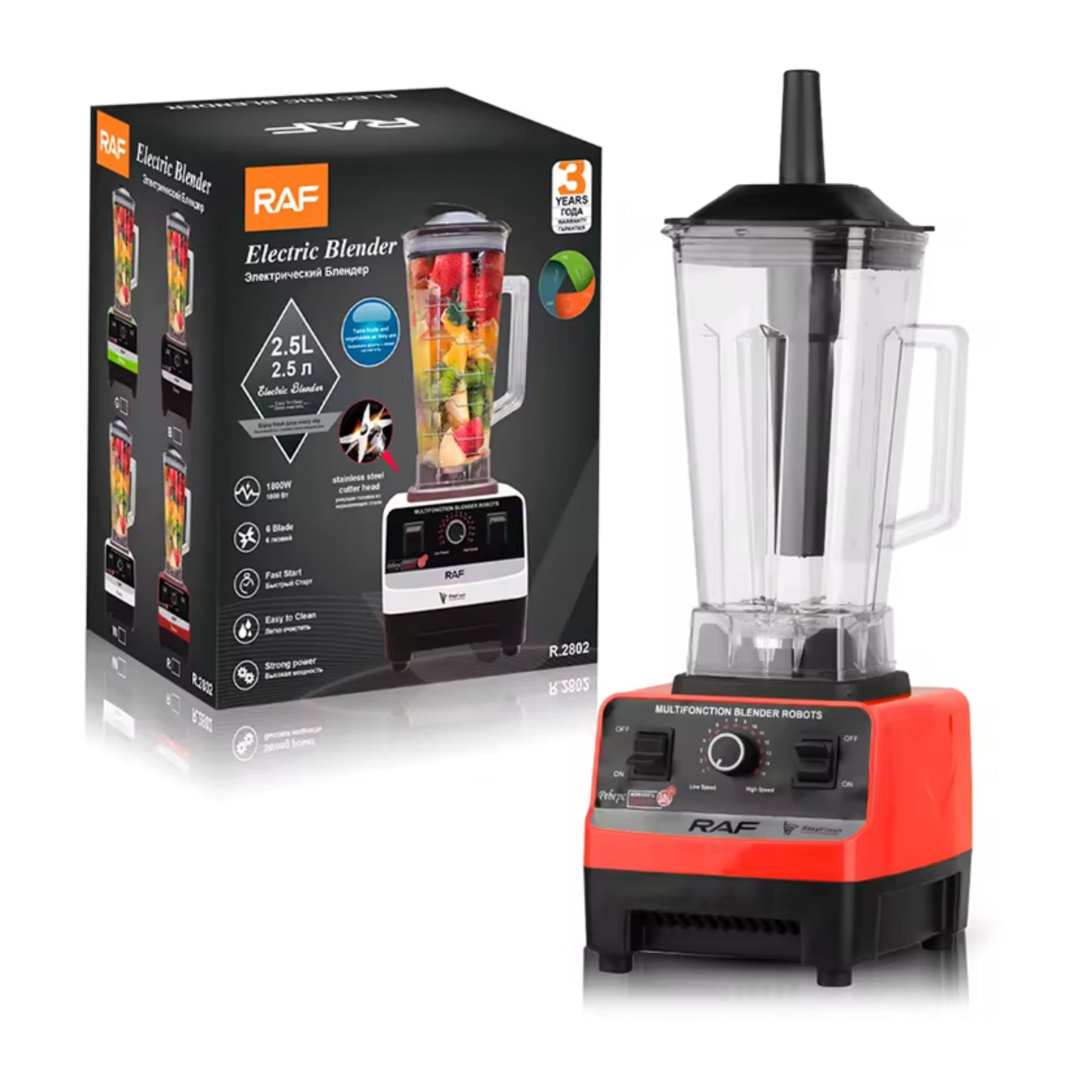 RAF  industrial Electric Blender Smoothie Blender 1800W Power Blender Capacity 2.5L
