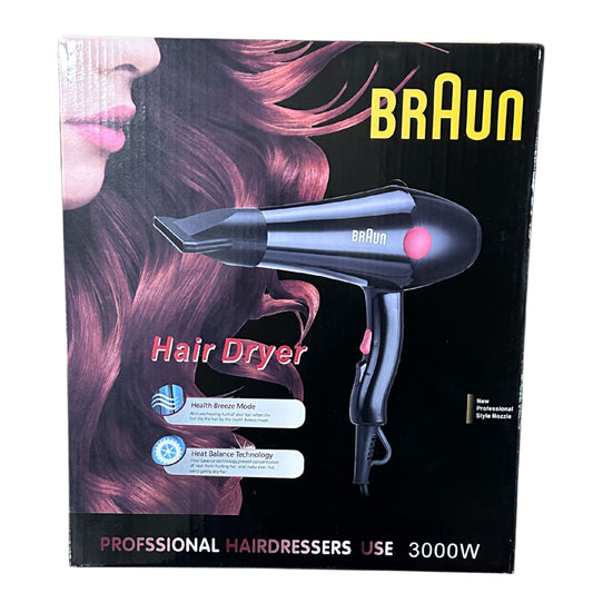 Braun Hair Dryer  3000W, 3 Heats, 2 Speed