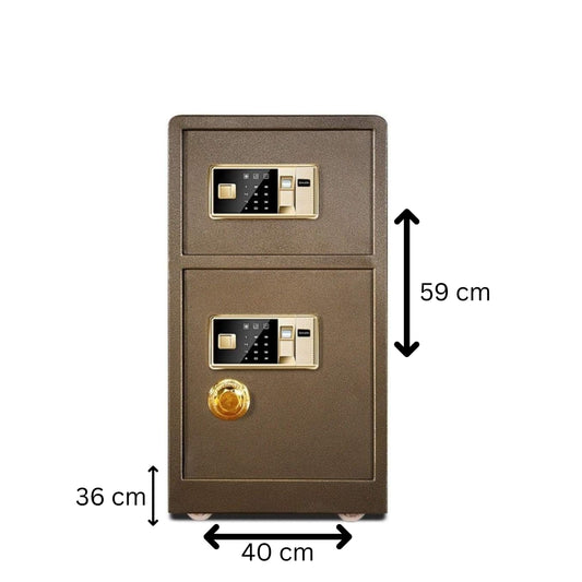 50 kg BROWN dual-box fireproof safe - 50cm