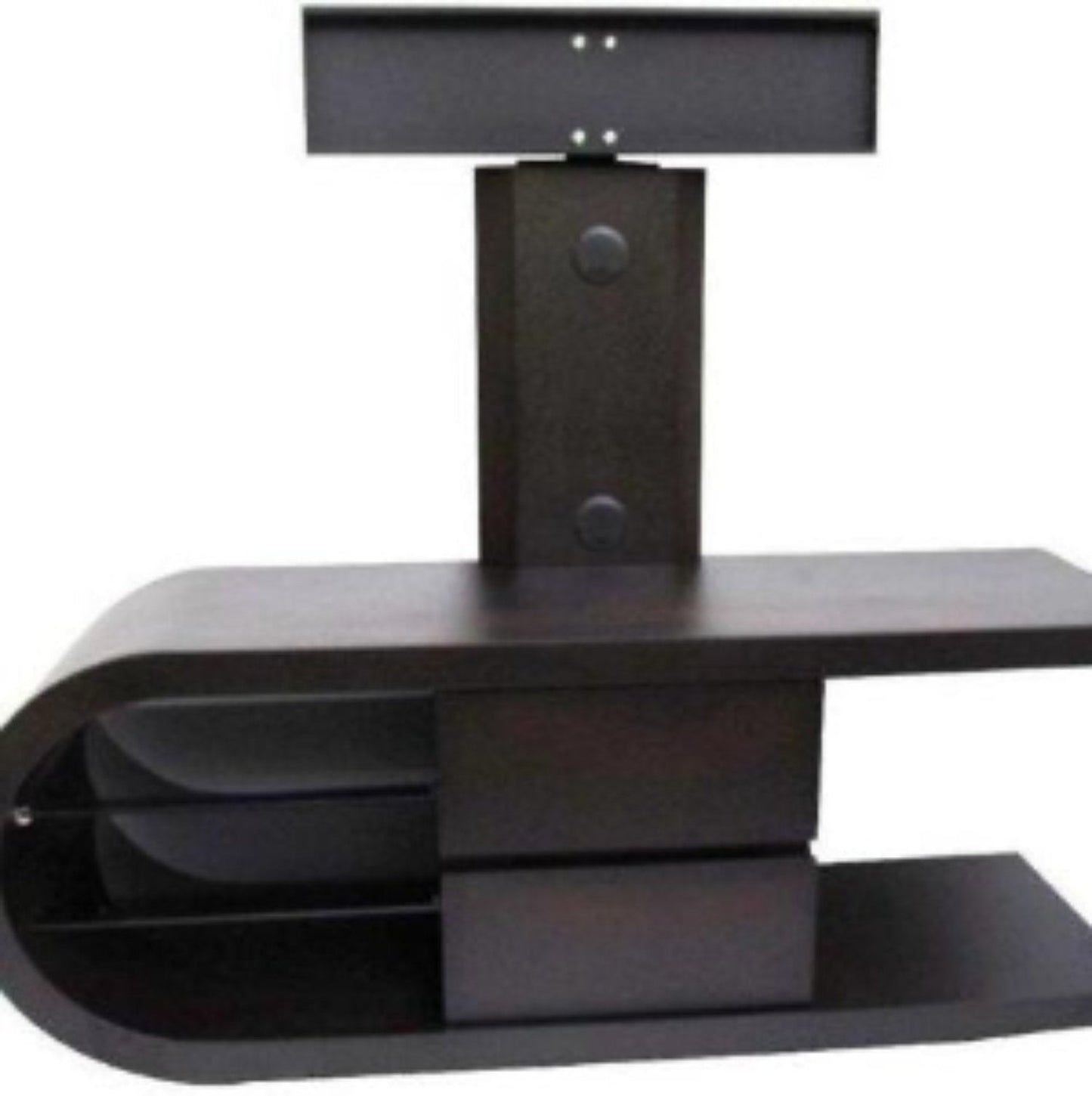 Wooden Table Stand With 2 Drawers And 2 glass Shelfs