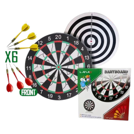 Double Sided Dart Board Game - 45cm