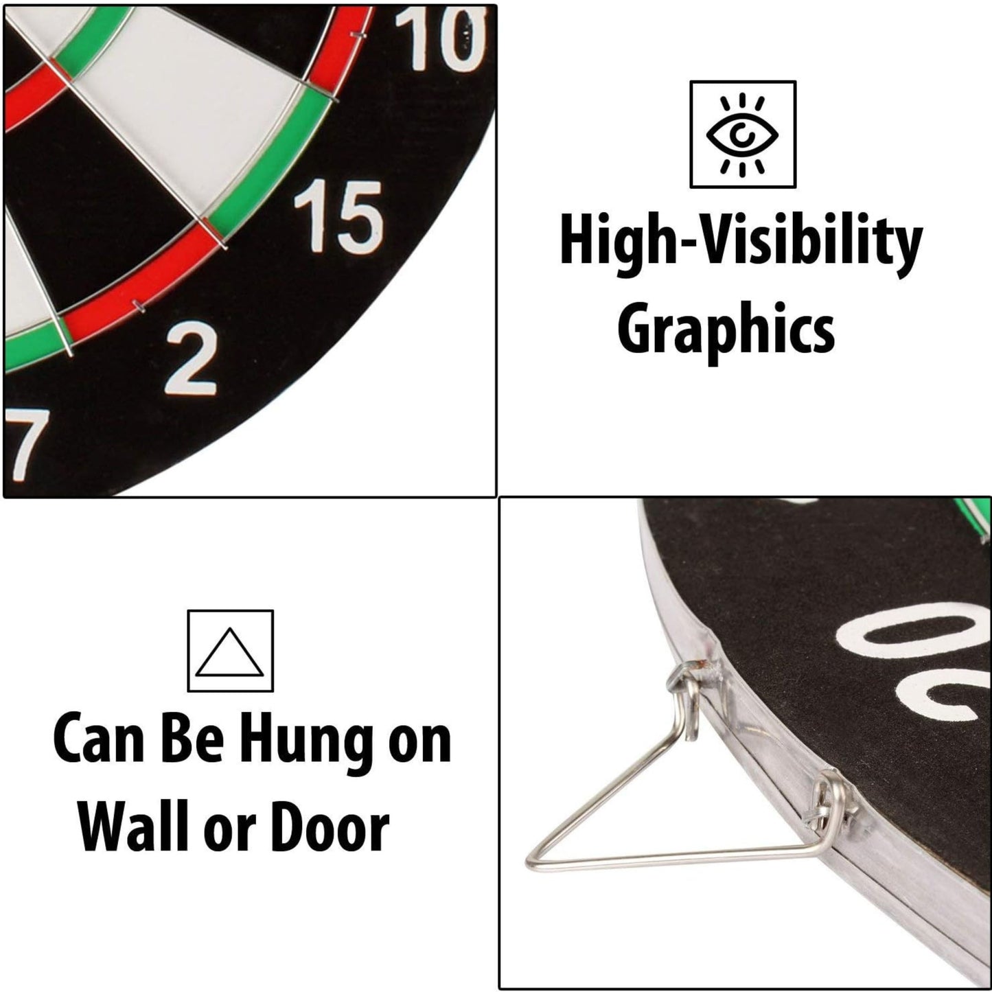 Double Sided Dart Board Game - 40cm