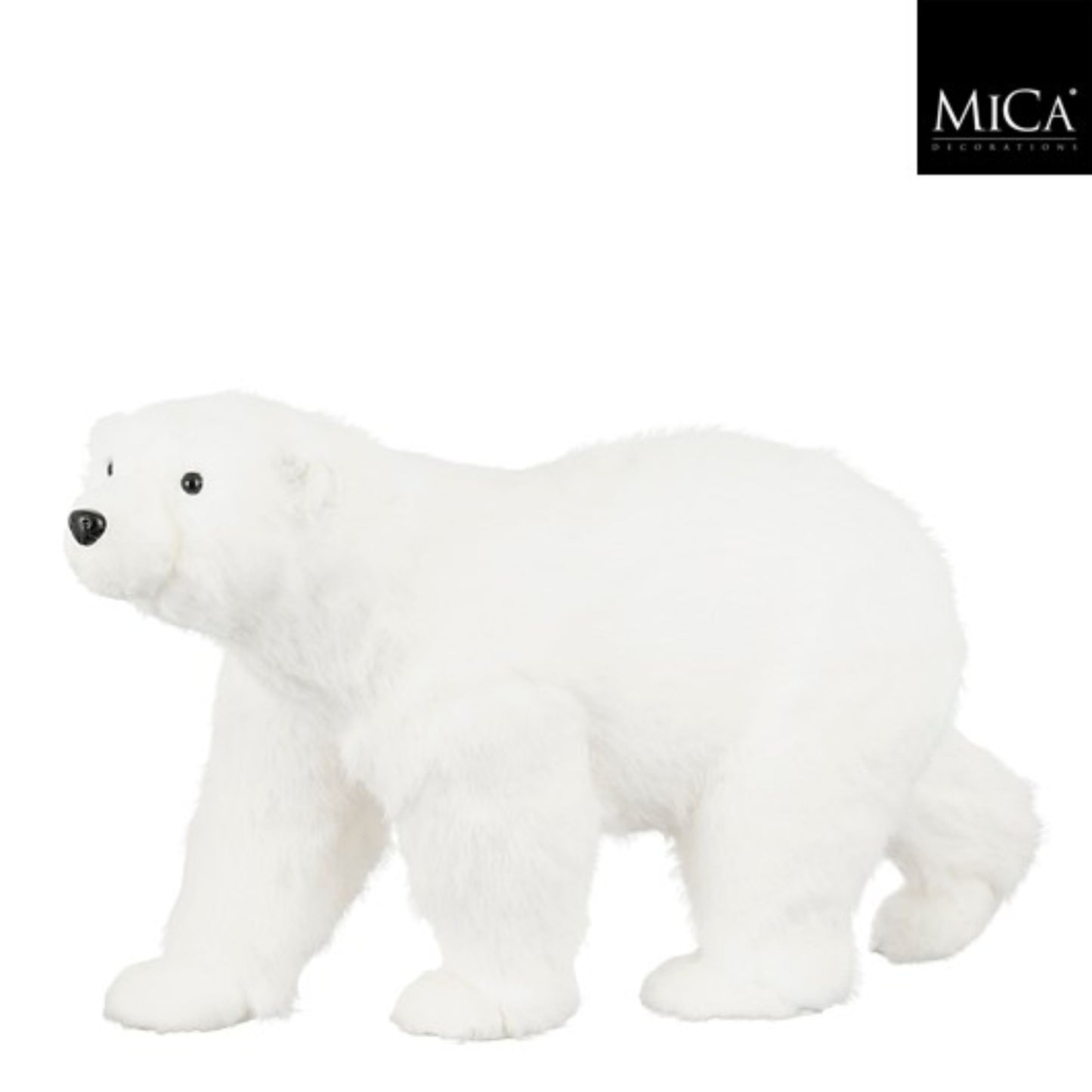 Decoration polar bear white - l52xw17xh30cm
