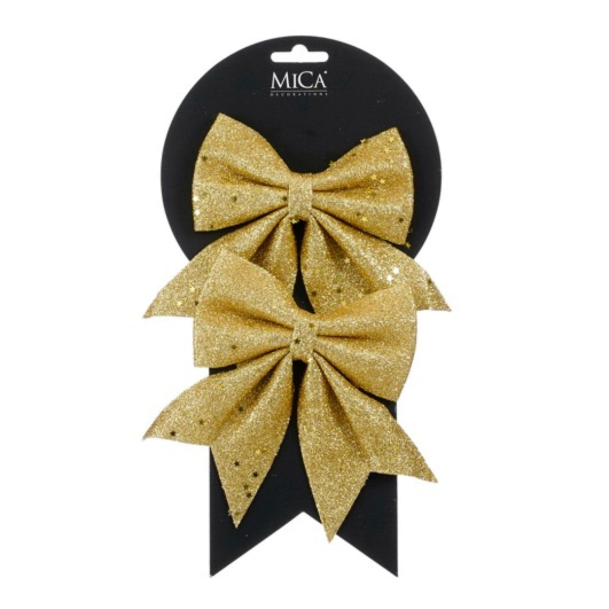 Bow gold 2 pieces - l12xb13cm