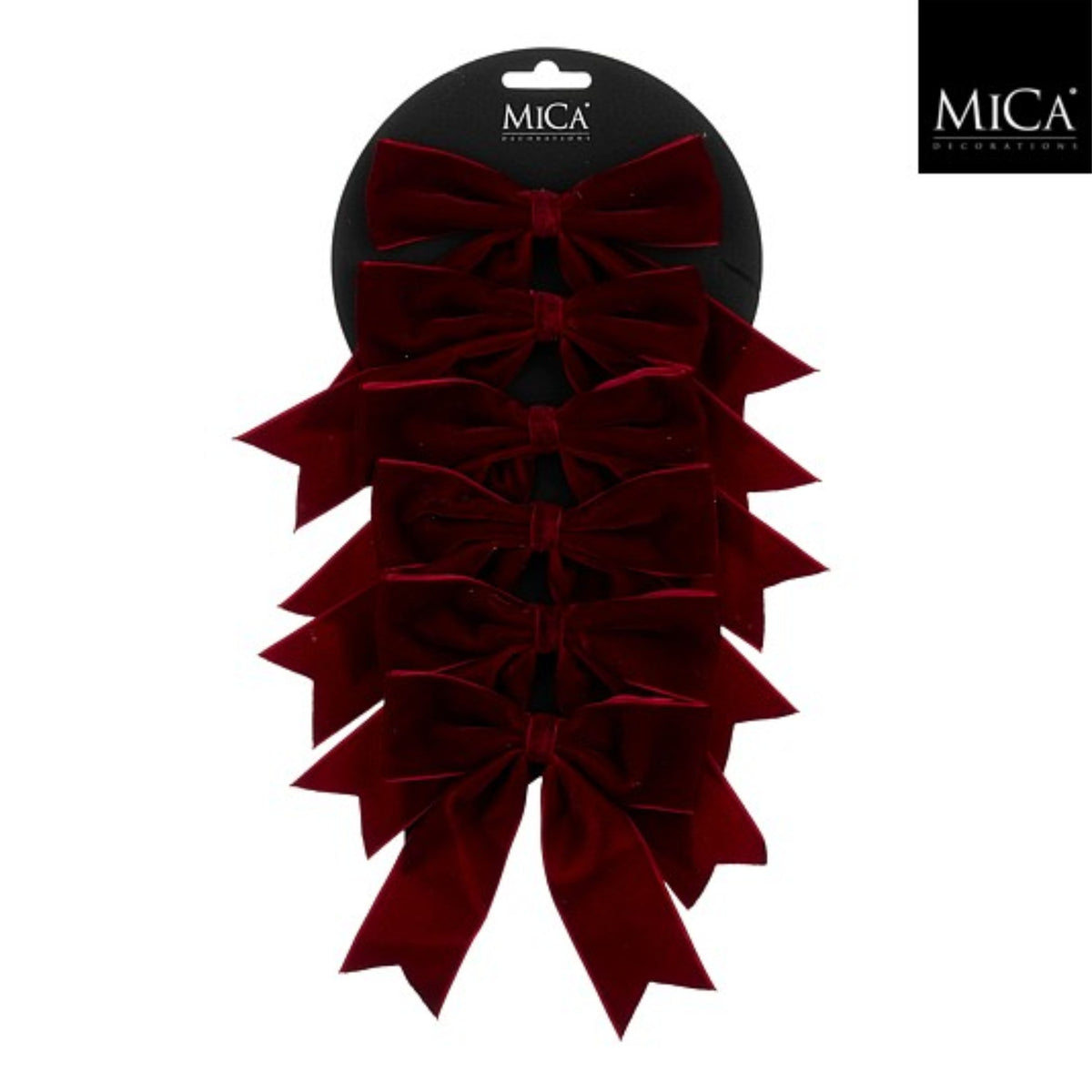 Bow d. red 6 pieces - l12xw14cm