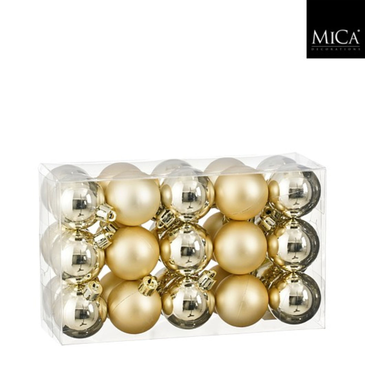 Bauble unbreakable champagne 30 pieces - d4cm