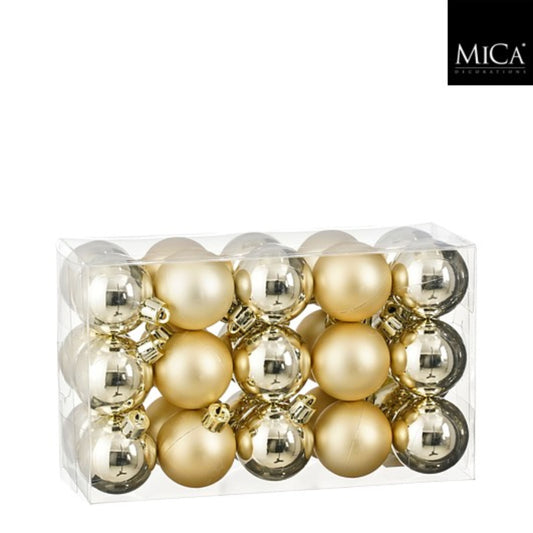 Bauble unbreakable champagne 30 pieces - d4cm