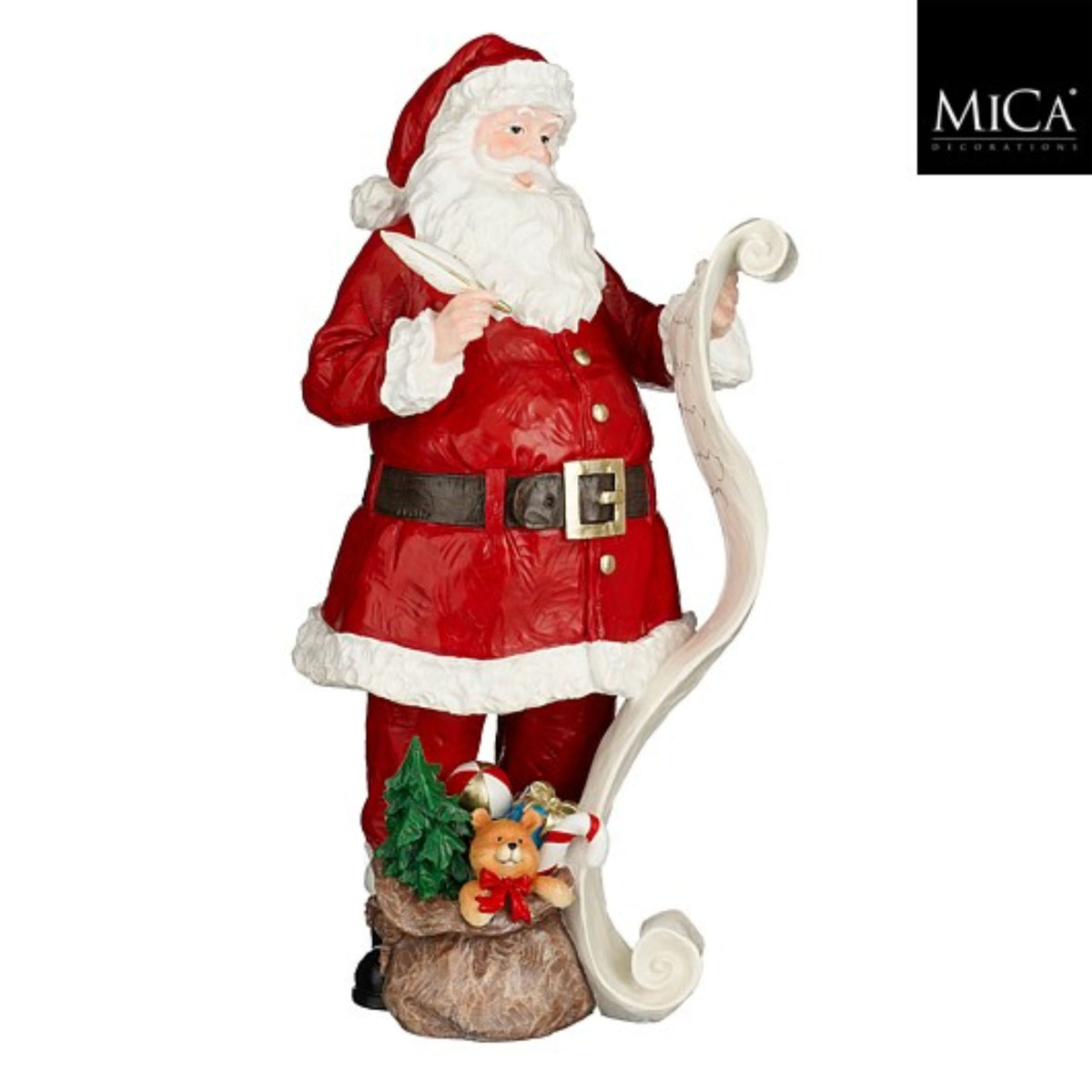 Decoration santa red - l23xw23,5xh47,5cm