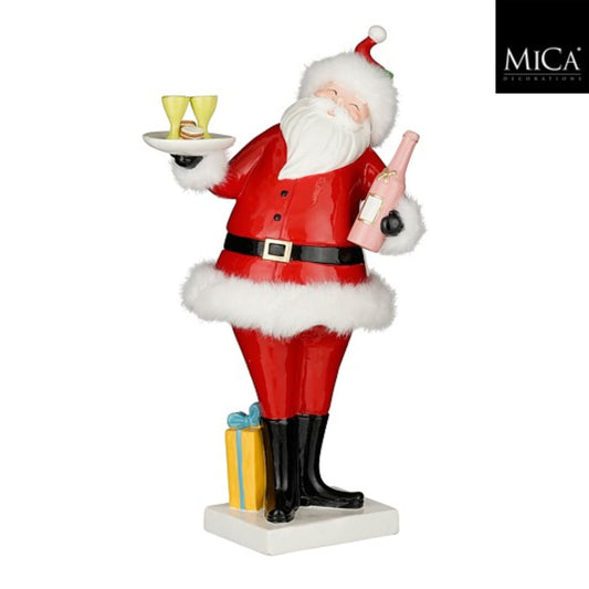Decoration santa bottle red - l22,5xw14,5xh38,5cm
