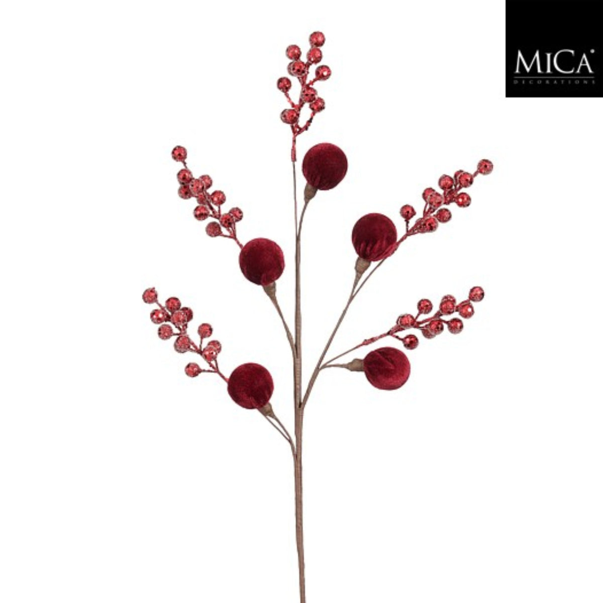 Berryspray bordeaux glitter - l65cm