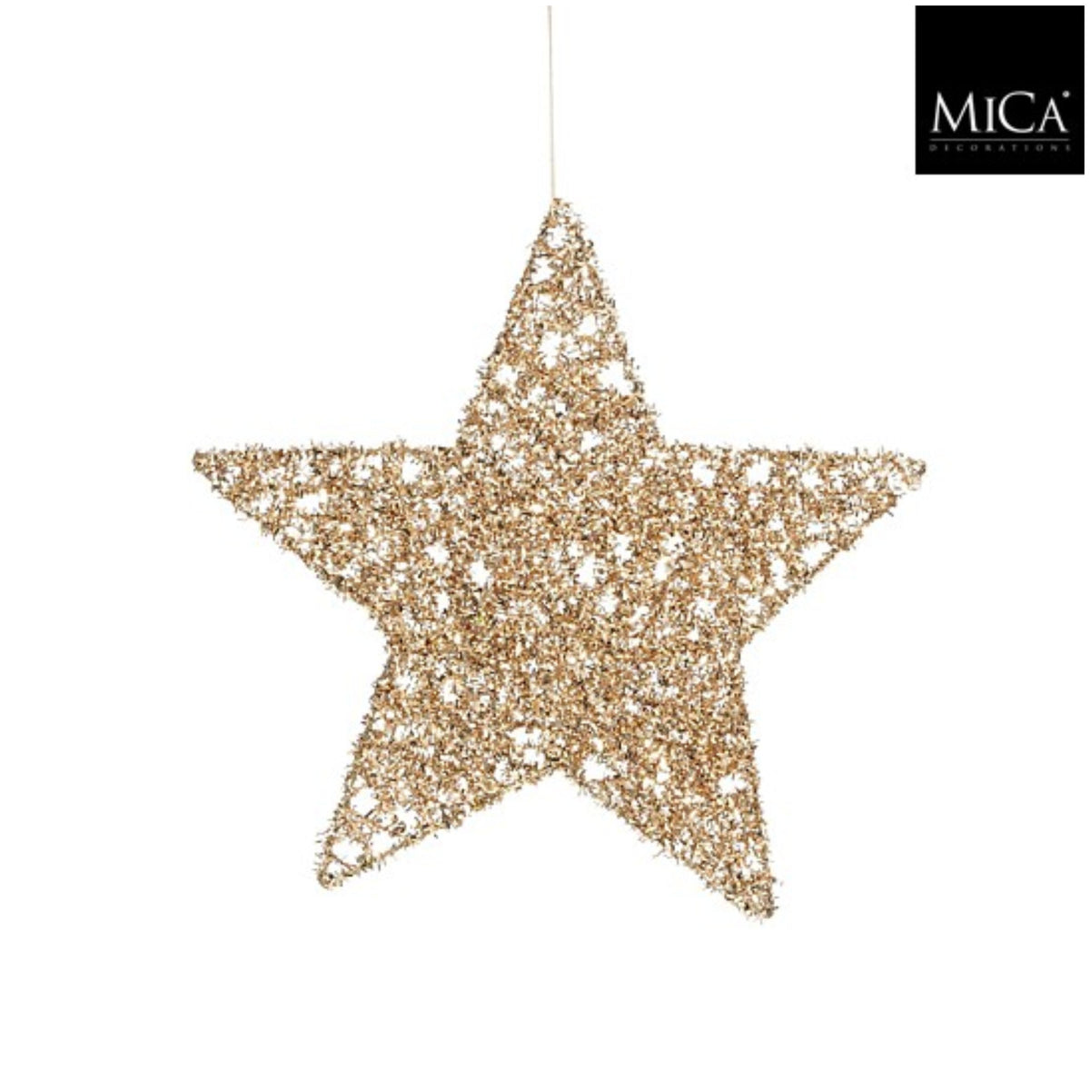 Ornament star champagne - d25cm