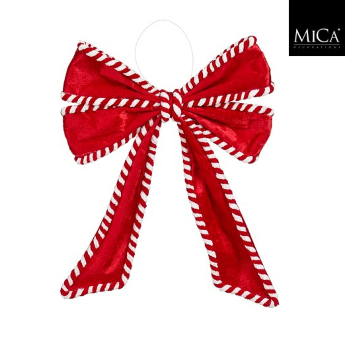 Decoration bow red - l36xw27xh2cm