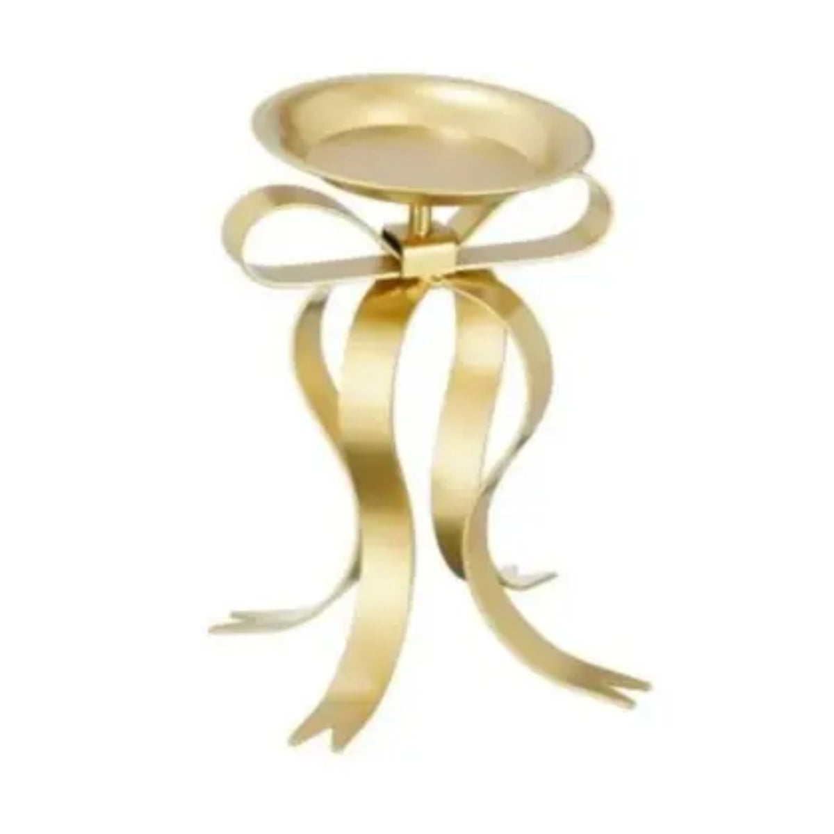 "Candleholder bow gold - l17xw14xh20cm "