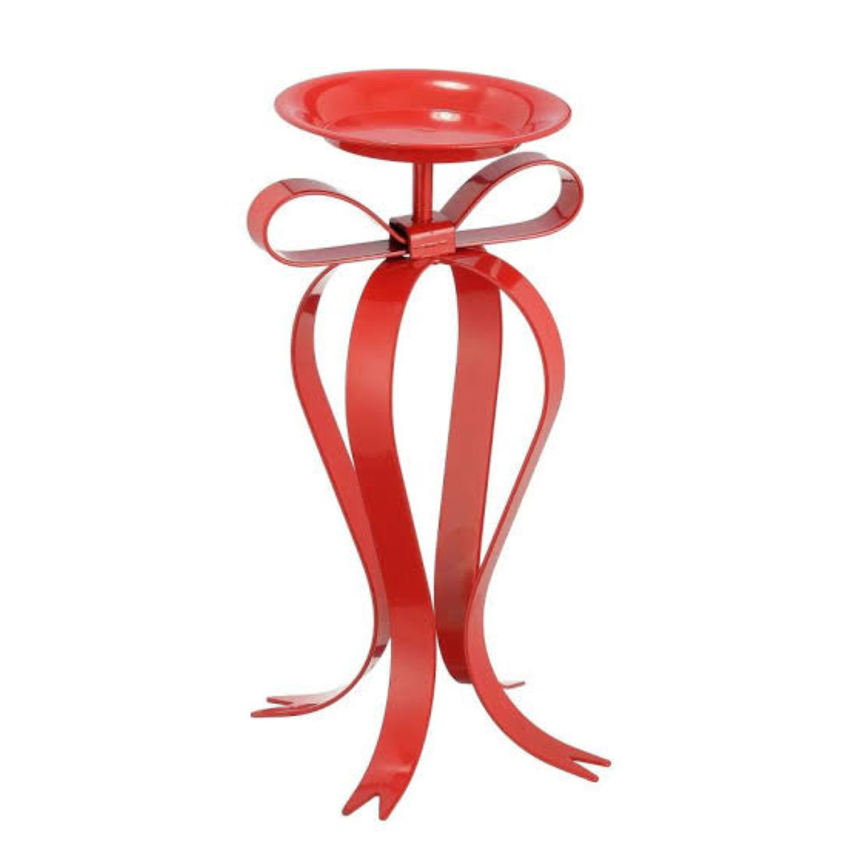 "Candleholder bow red - l17xw14xh20cm "