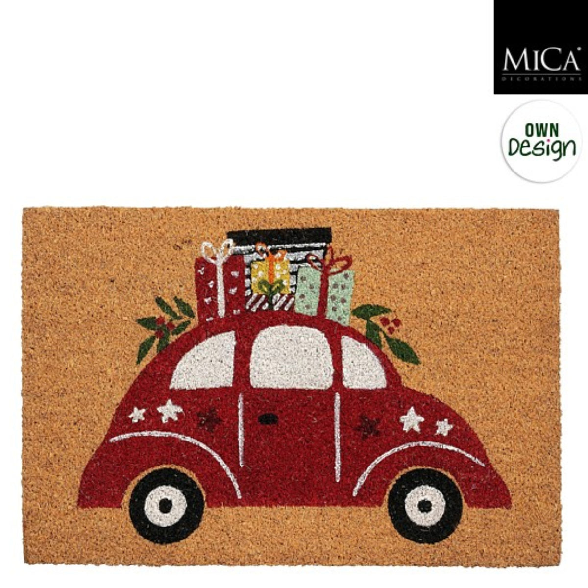 Doormat car red - l60xw40xh1,5cm