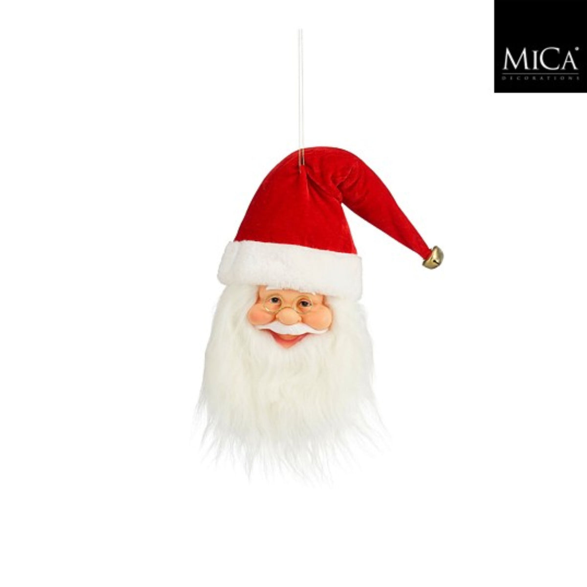 Santa head hanging red - l15xw8xh45cm