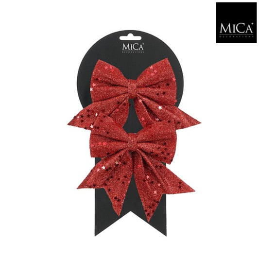 Edelman Bow red 2 pieces - l12xw13cm