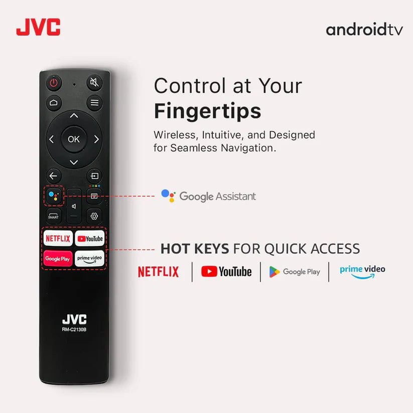 JVC 75 inch UHD 4K QLED Android TV