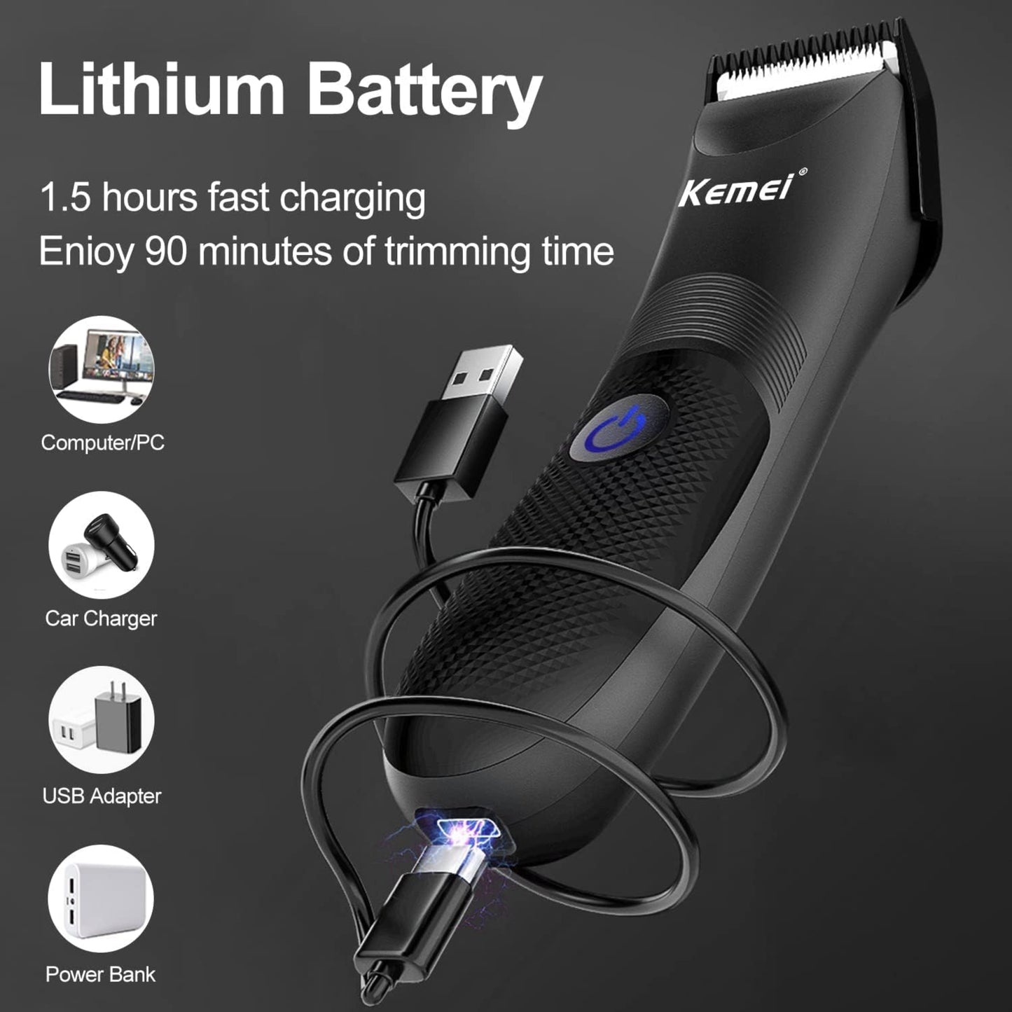 KEMEI Body Trimmer for Men,