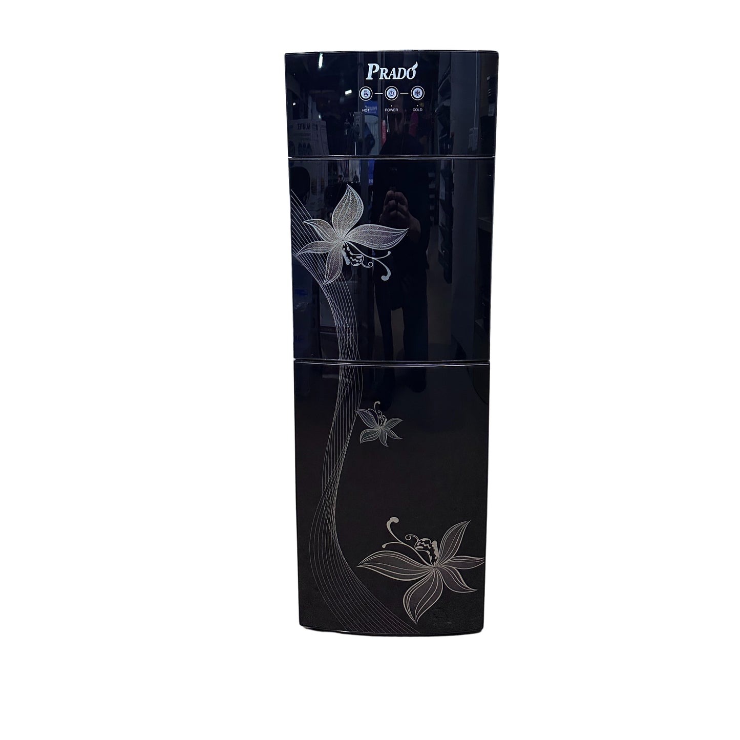 prado dispenser top-loaded with flower design and refrigerator