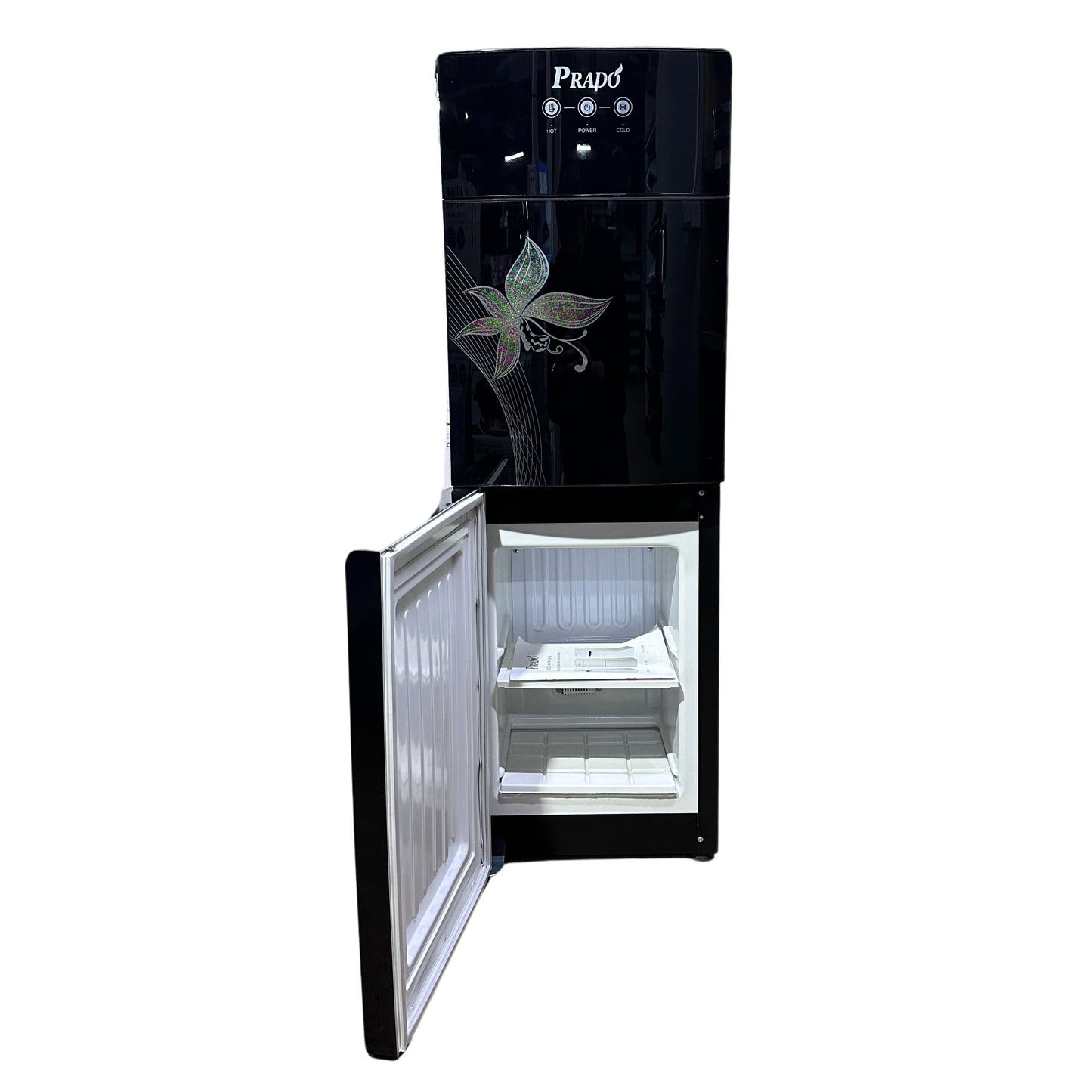 prado dispenser top-loaded with flower design and refrigerator
