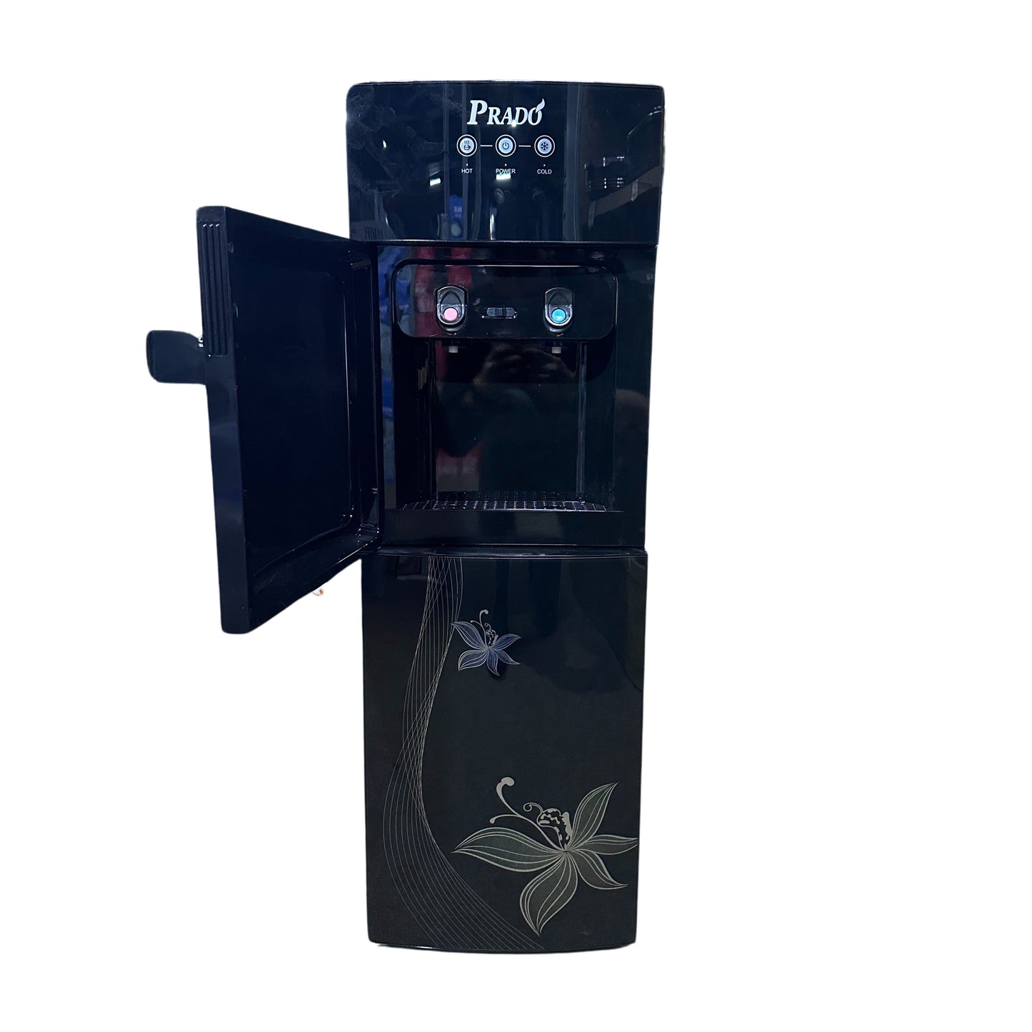 prado dispenser top-loaded with flower design and refrigerator