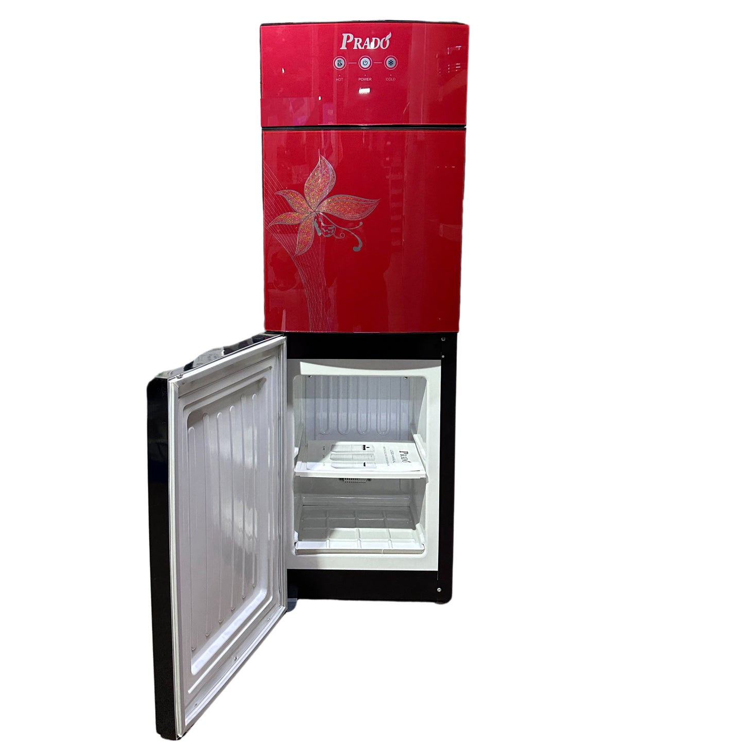 prado dispenser top-loaded with flower design and refrigerator