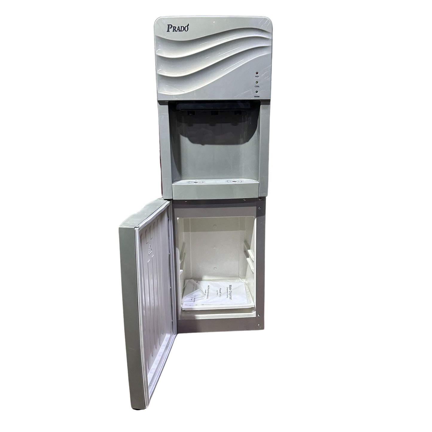 prado dispenser with design and storage cabinet