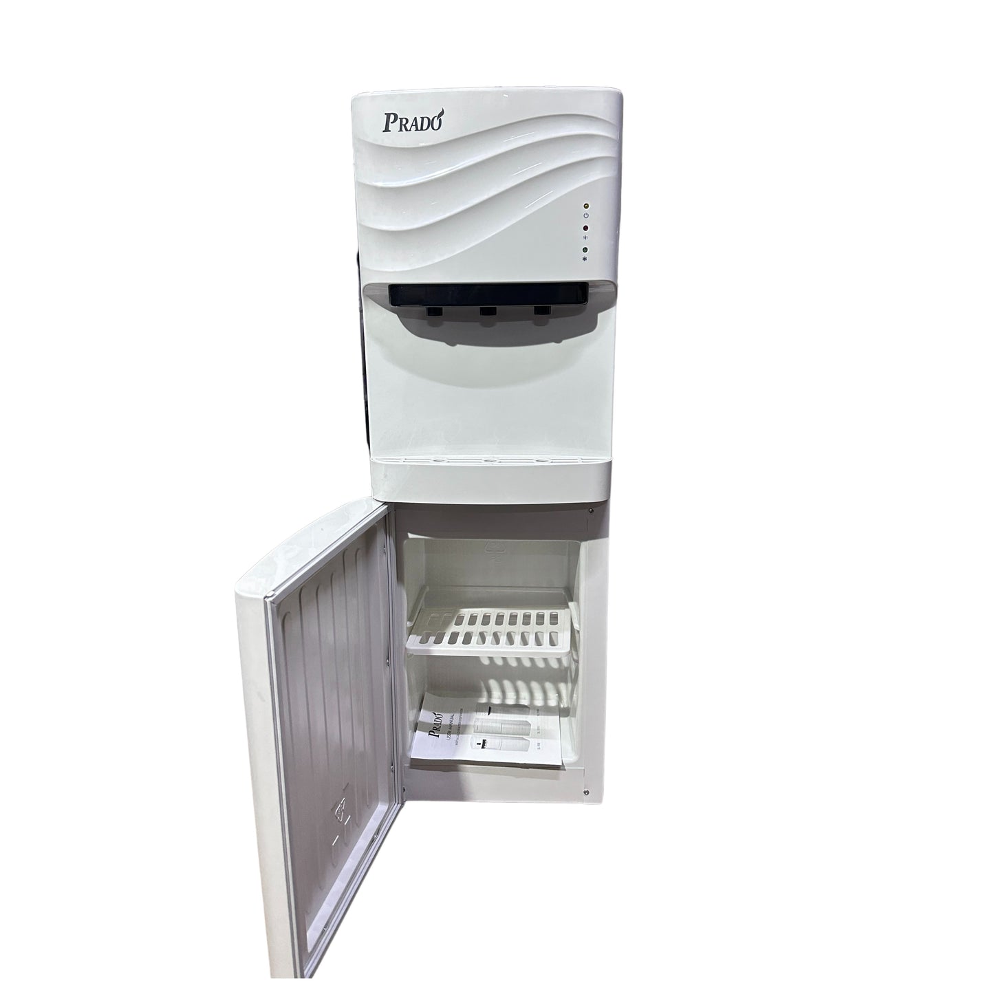 prado dispenser with design and storage cabinet