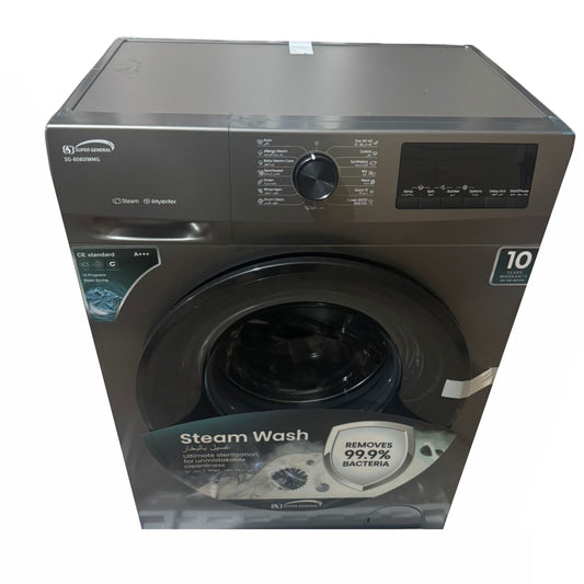 Inverter Super General washing maching - 7kg 1000RPM 15 programms - Silver