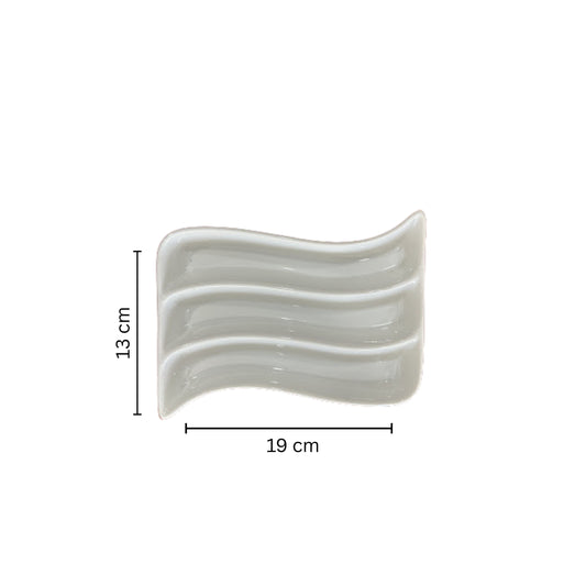 Ceramic Wavy appetizer plate 19cm